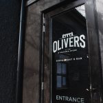 Olivers, Clyde - entrance door frosting 
