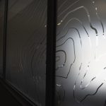 Computer cut frosting to glass for privacy 