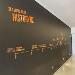 Wall graphics with timeline 